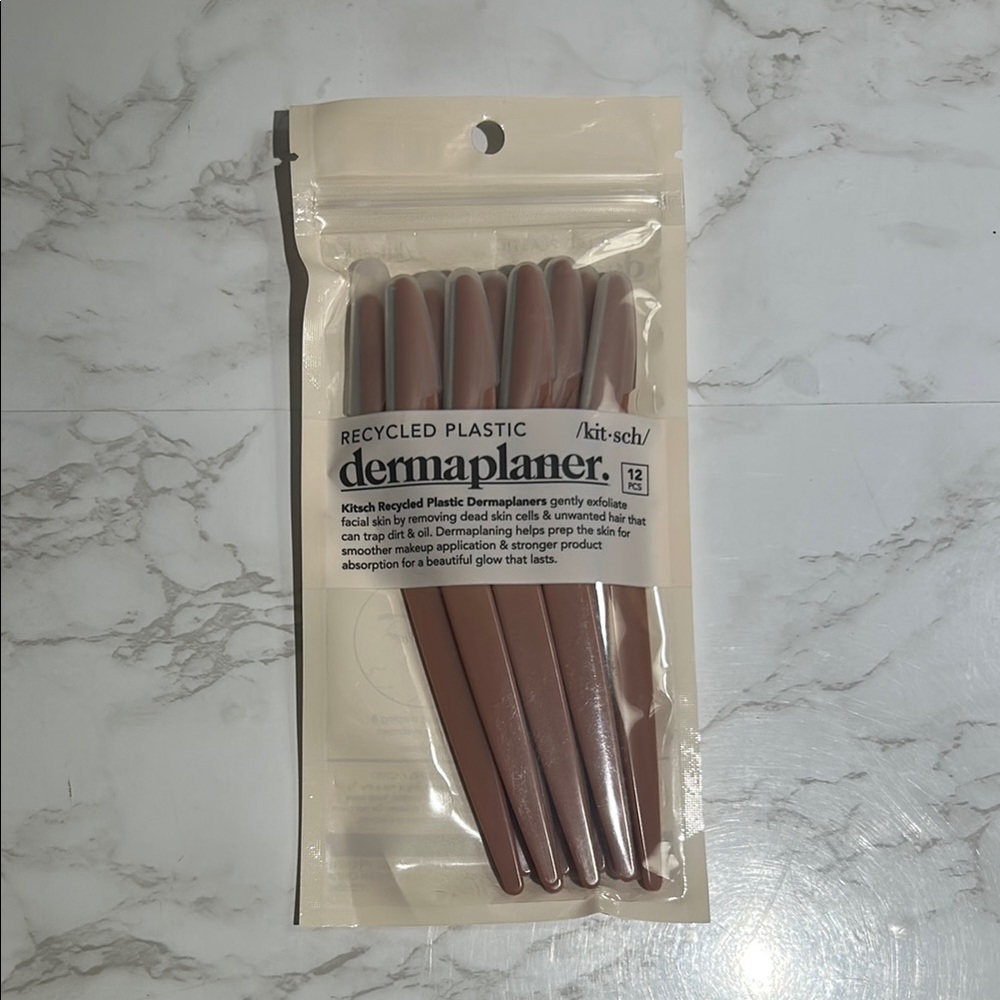 Kitsch Recycled Plastic Dermaplaner 12 Piece Set Terracotta NWT